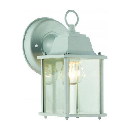 TRANS GLOBE One Light White Clear Beveled Glass Wall Lantern 40455 WH